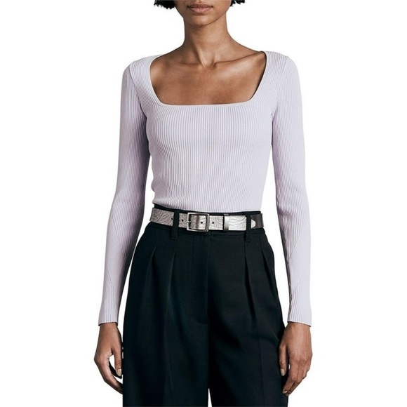 rag & bone Tops - Rag & Bone Womens Asher Fitted Square Neck Pullover Sweater Size XS/S